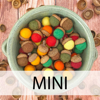 Mini Felt Acorns Woodland Meadow