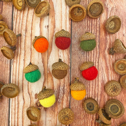 Mini Felt Acorns Woodland Meadow