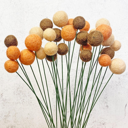 Terracotta Sunset Felt Flower Bouquet