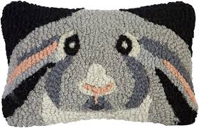 Gray Rabbit Pillow 8 x 12"