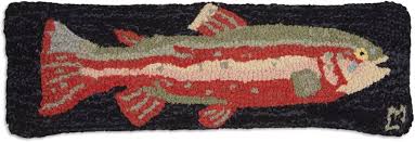 Steelhead Trout Red Pillow 8 x 24"