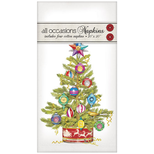 Christmas Tree Tin Napkin Set of 4