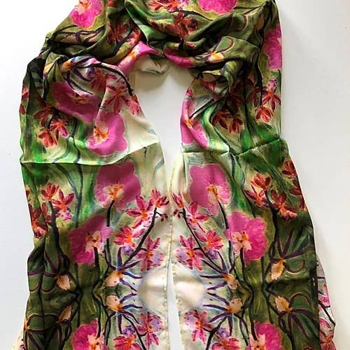 Orchid Sanctuary Cotton Scarf