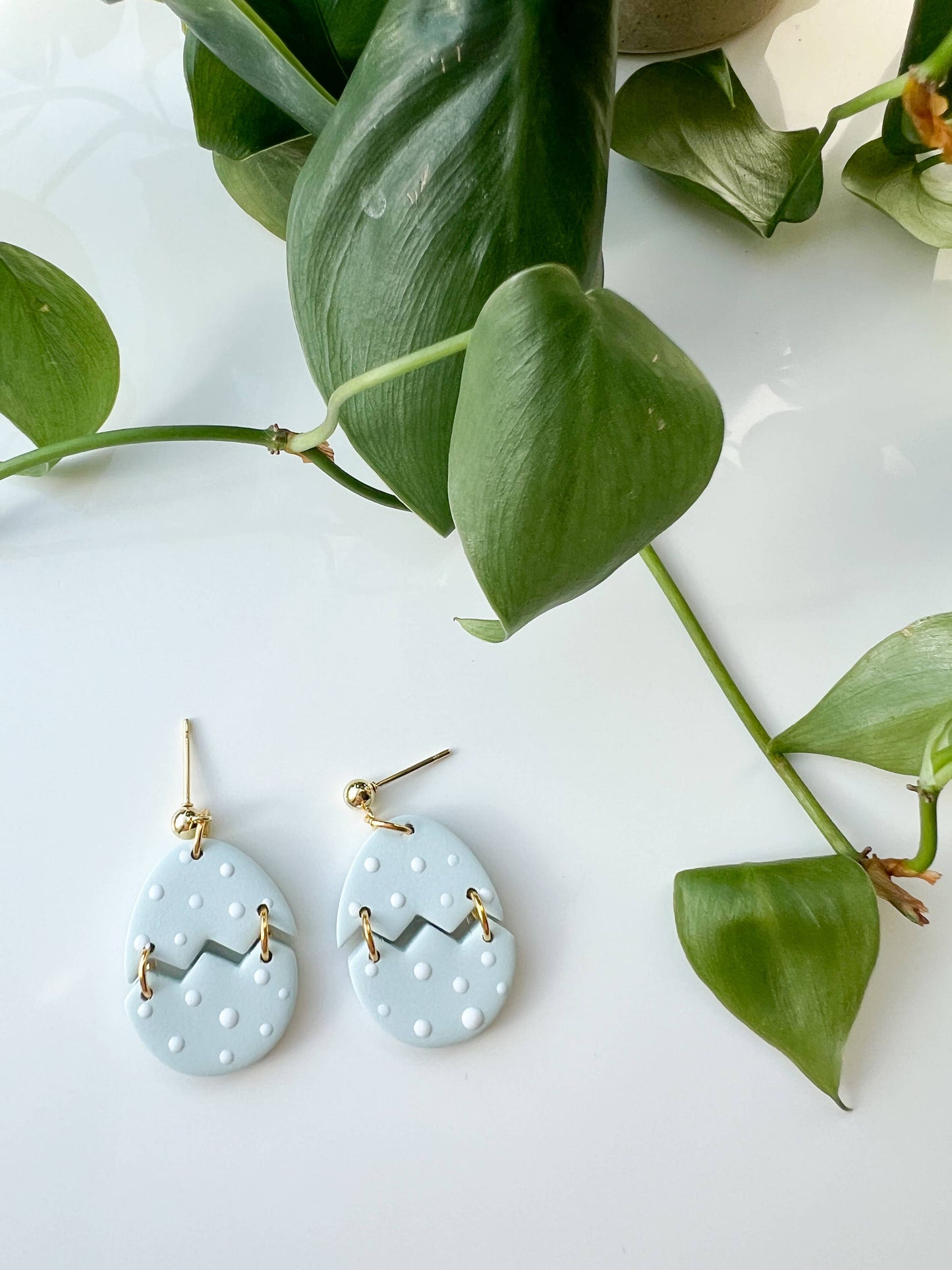 Polka Dot Easter Egg Earrings