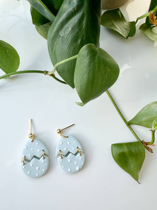 Polka Dot Easter Egg Earrings