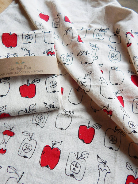 Apple Printed Tea Towel