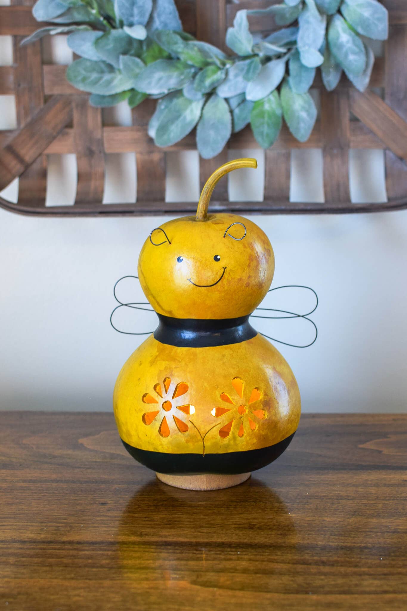 Bumble Bee  Gourd Luminary