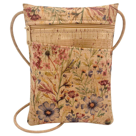 Wildflower Whimsy Cork Mini Crossbody Bag