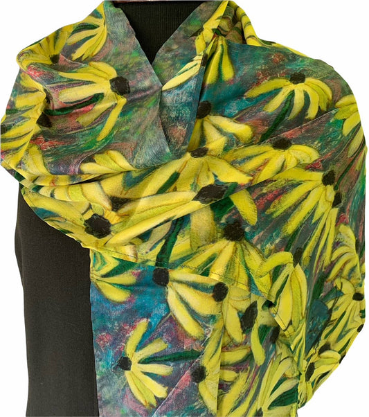 Dancing Susans Silk Scarf