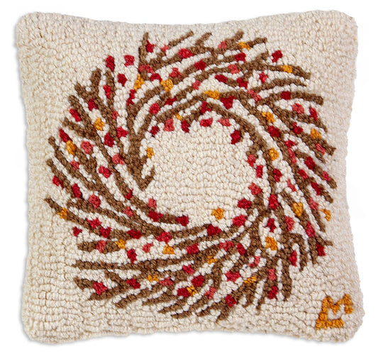 Bittersweet Wreath Pillow 14 x 14"