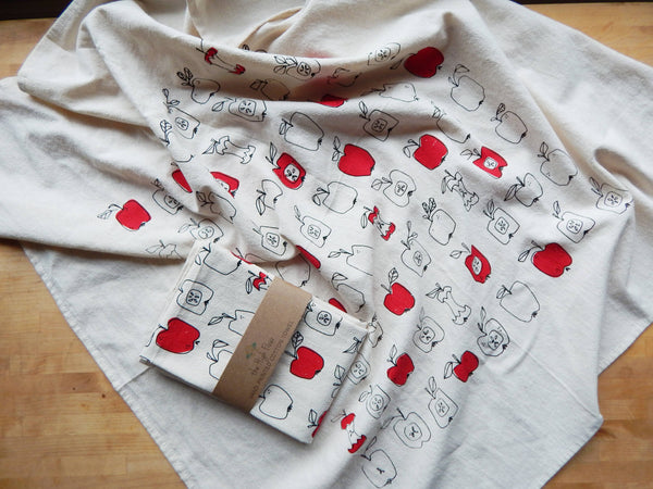 Apple Printed Tea Towel