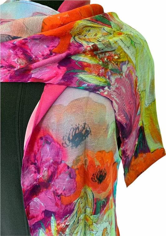 Happy Flower Spirits Silk Scarf