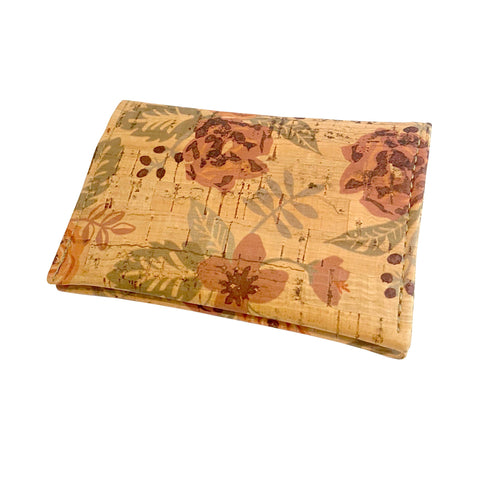 Flourish Print Cork Small Bifold Wallet