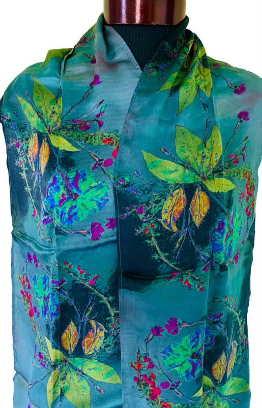 Botanical Jewels Silk Scarf