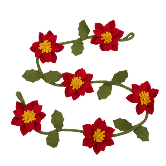 Garland - Felt Red Poinsettia