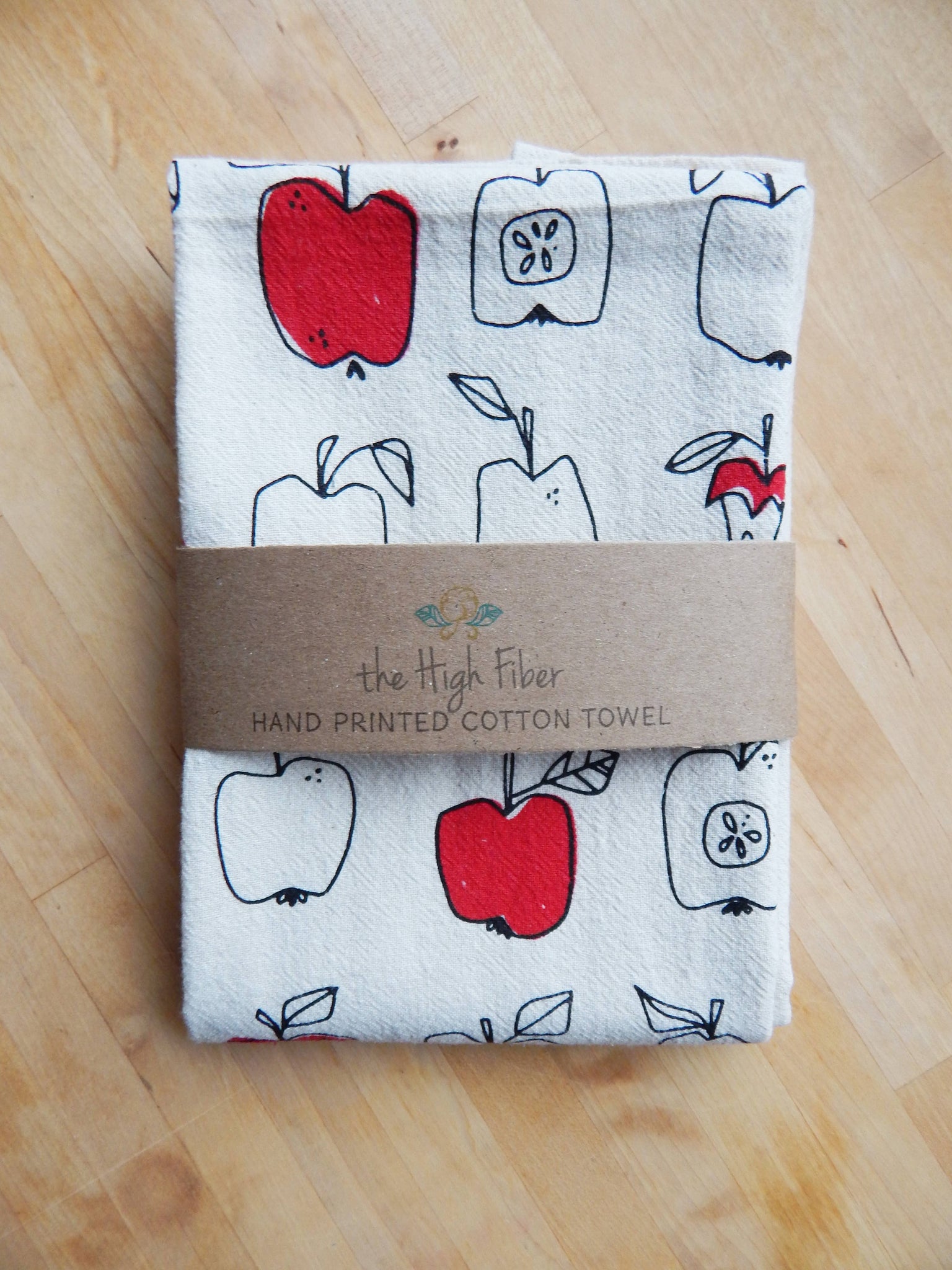 Apple Printed Tea Towel