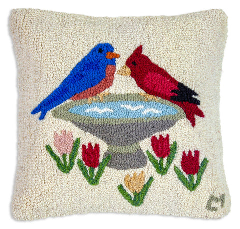 Birds Welcome 18"x18" Pillow