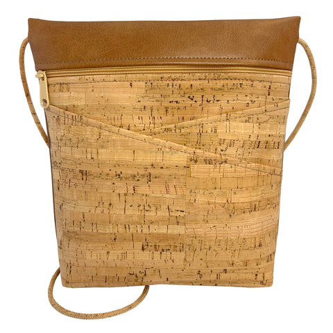 Bison Brown Cork Crossbody Bag