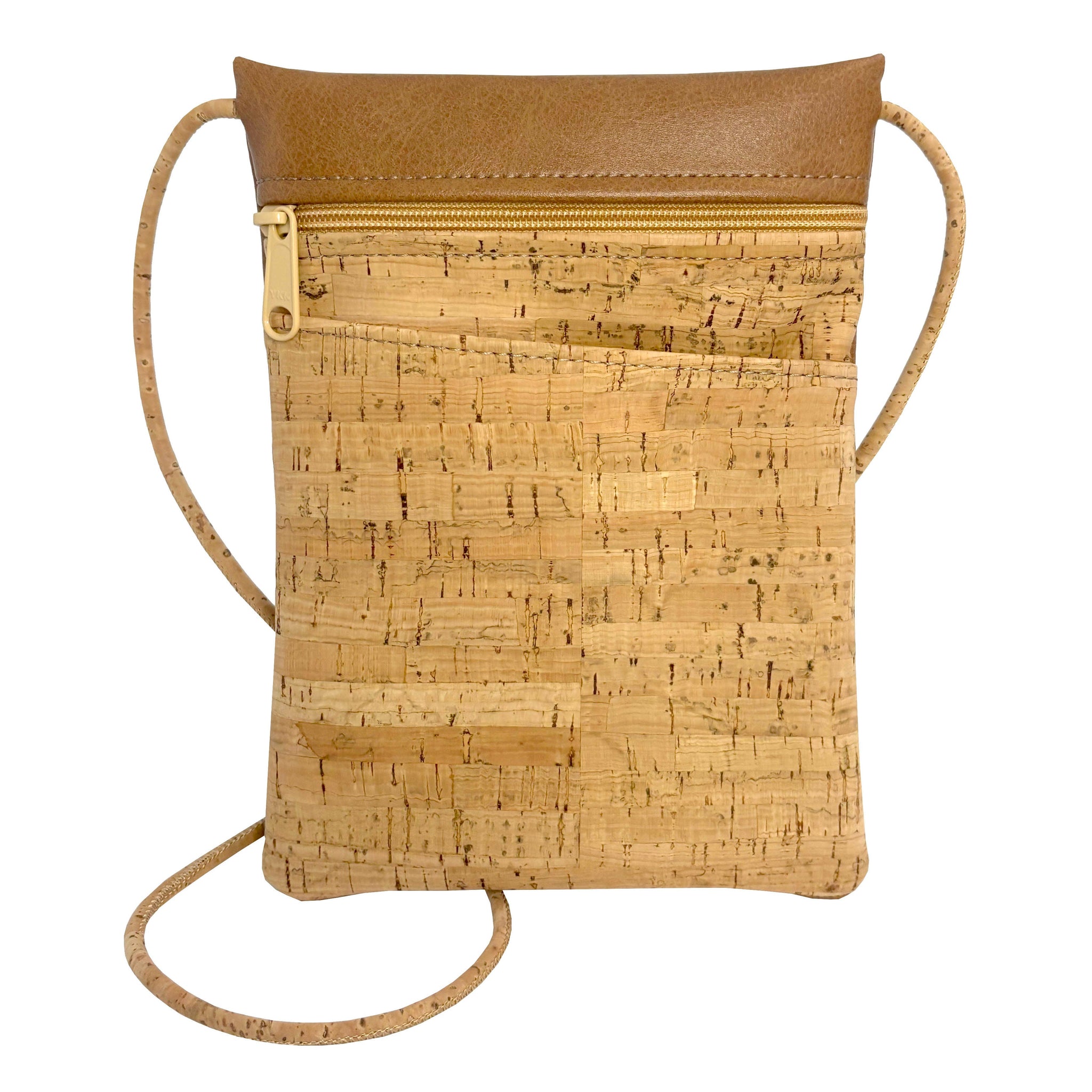 Bison Brown Cork Mini Crossbody Bag