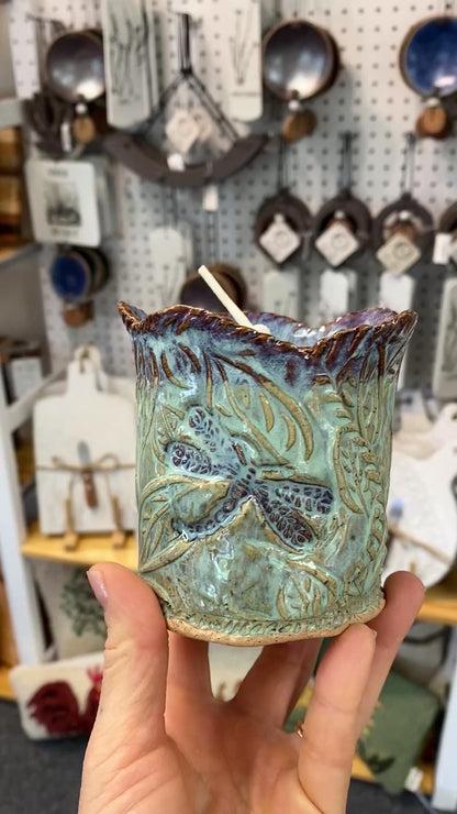 Ceramic Dragonfly Candle