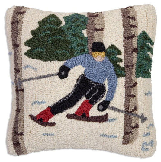 Skiing in the Trees Pillow 18 x 18"