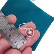 Small Circle Center Pearl Earrings