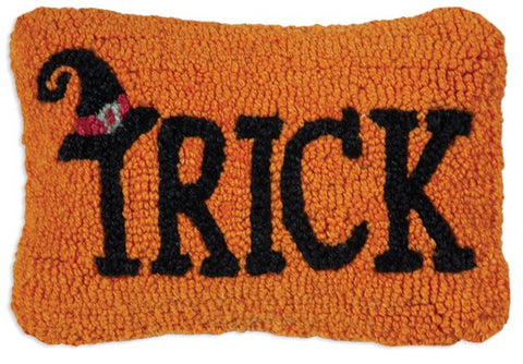 Trick Halloween Pillow 8 x 12"