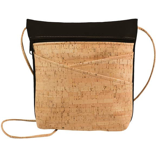Black Cork Cross Body Bag
