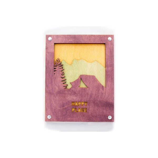 Woodcut Wall Art - 8x10 Tent