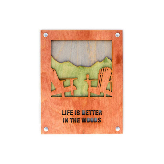 Woodcut Wall Art - 8x10 Adirondack