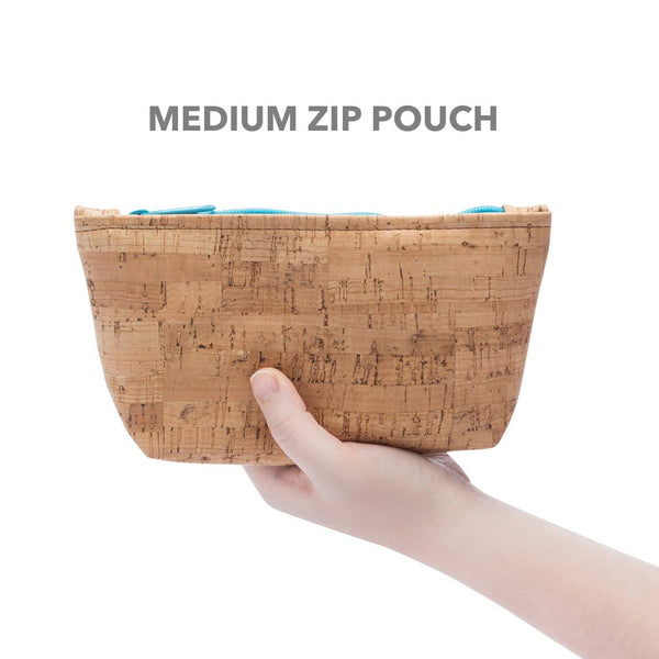 Aqua Medium Zip Pouch