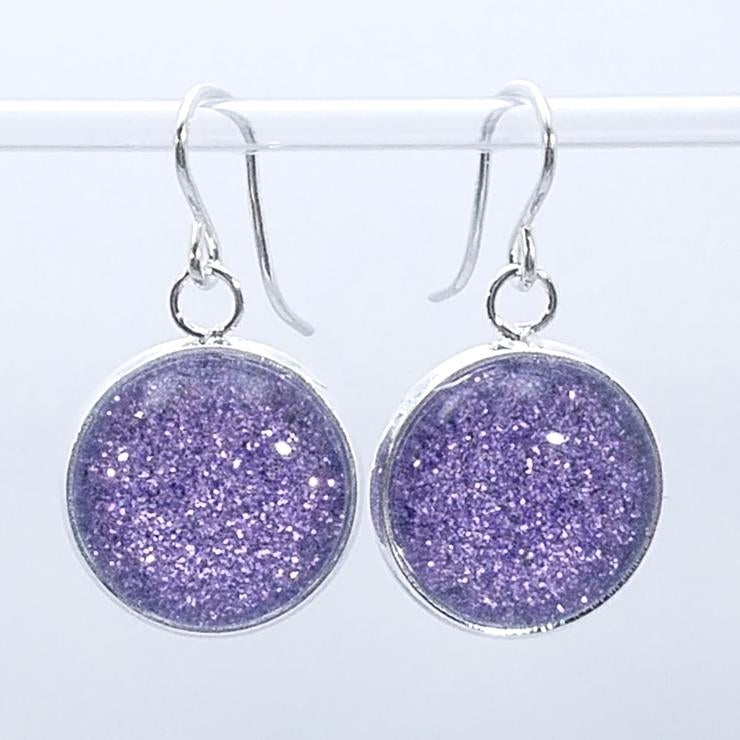 Shimmer Lilac Drop Earrings