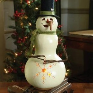 Meadowbrooke Snowman Gourd Luminary