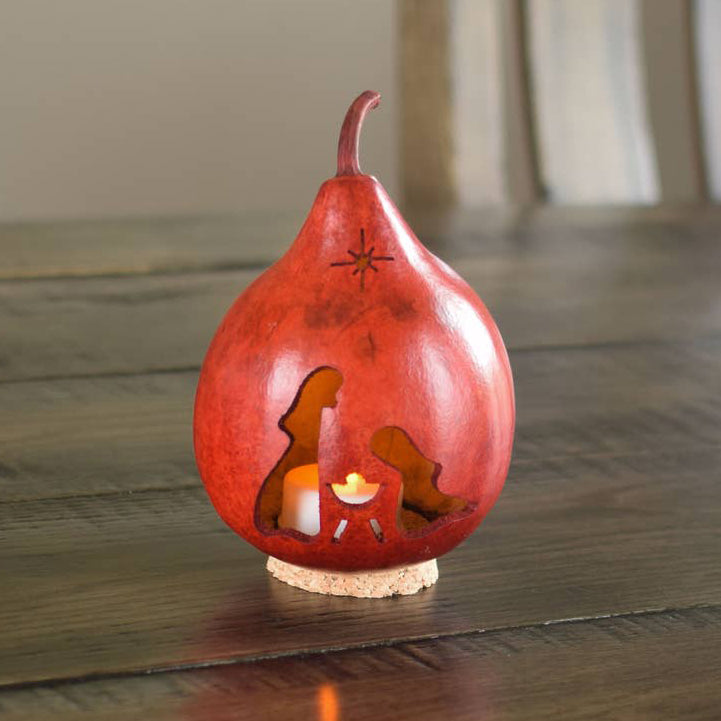 Nativity Scene Gourd