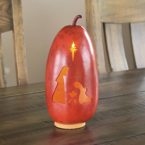 Nativity Scene Gourd Lamp