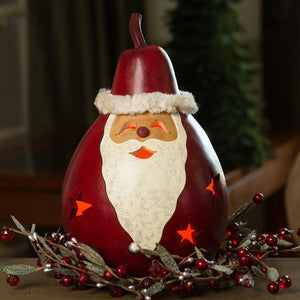 Red Santa Gourd Squat Gourd Luminary