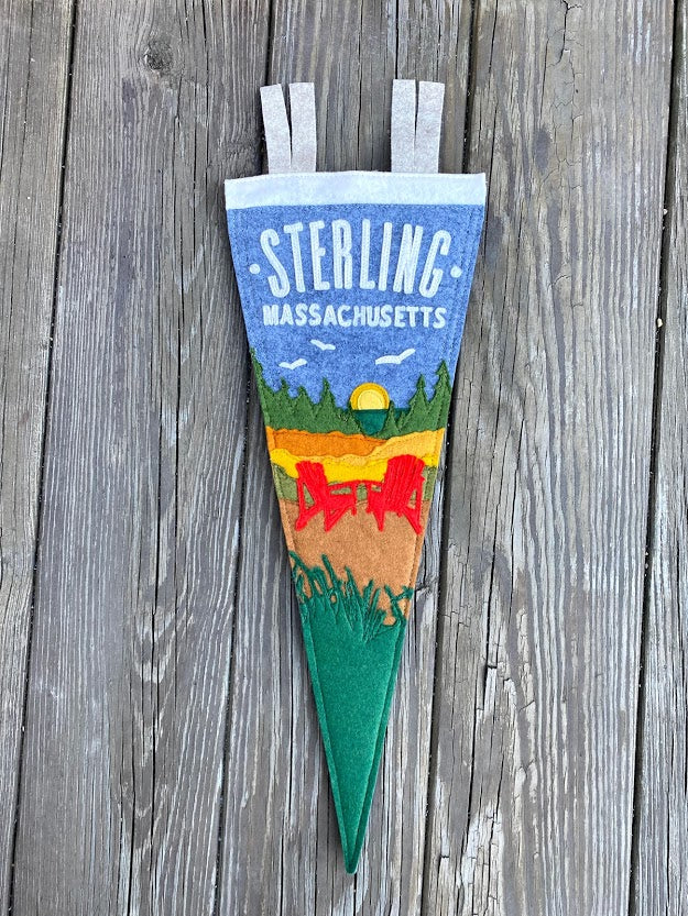 Heather Gray Sterling Sunset Pennant