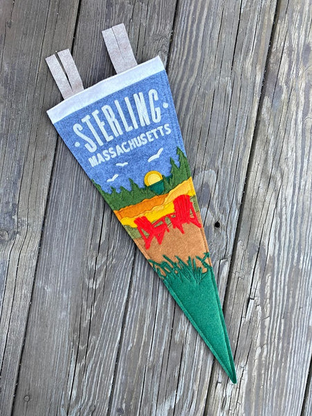 Heather Gray Sterling Sunset Pennant