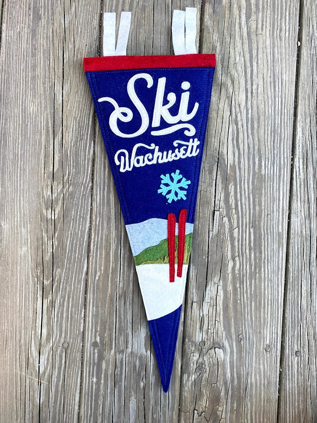 Navy Ski Wachusett Pennant