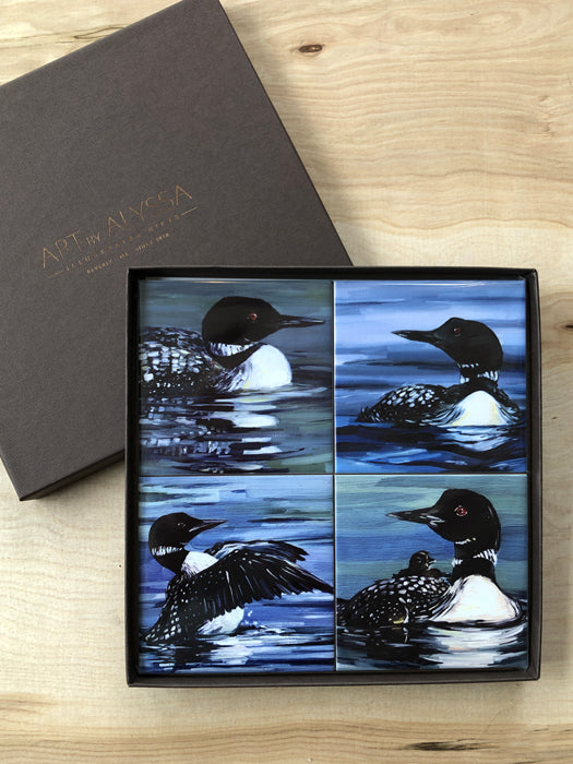 Loons Coaster Set