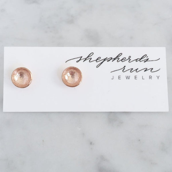 Rose Gold Cup Studs