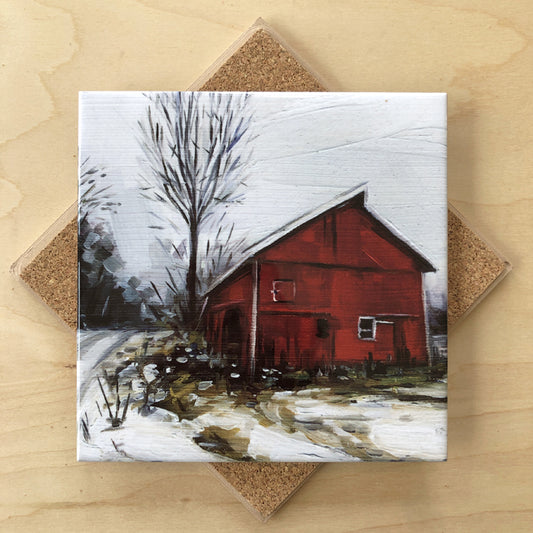 Winter Barn Trivet