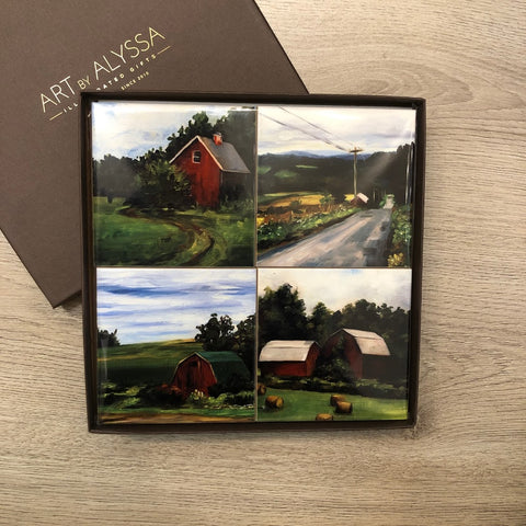 Barns Coaster Set