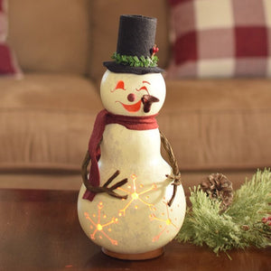 Blizzard Snowman Gourd Luminary