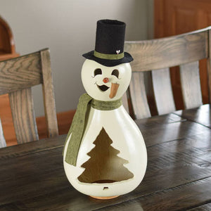 Snowman Gourd Candy Dish