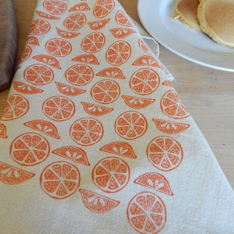 Orange Citrus Tea Towel
