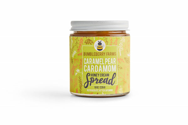 Caramel Pear Cardamom Honey Cream Spread