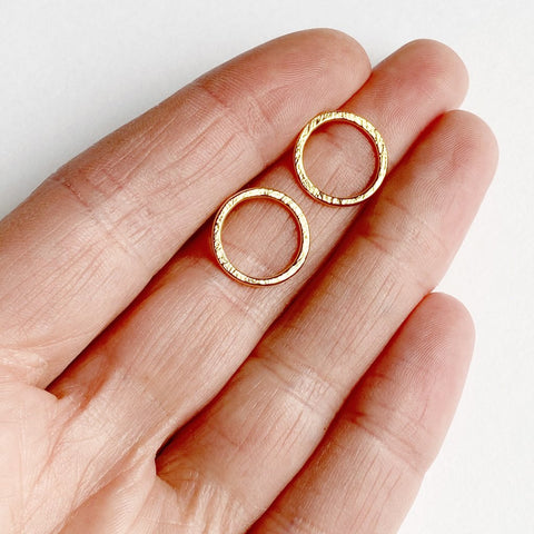 Gold Halo Studs