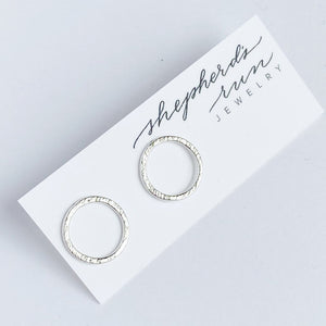 Sterling Silver Halo Studs