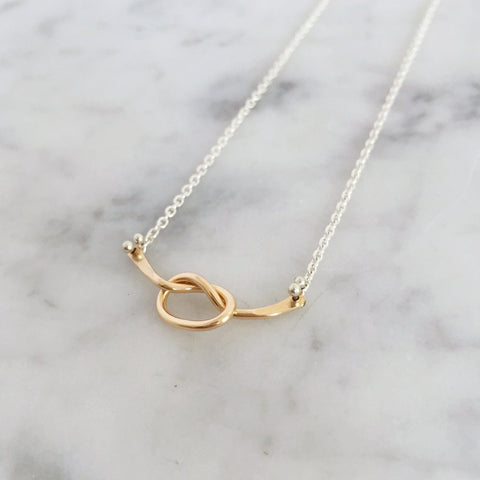 Gold Loveknot Necklace